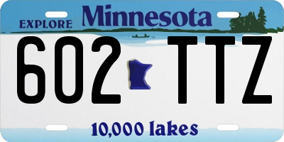 MN license plate 602TTZ