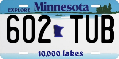 MN license plate 602TUB