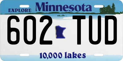 MN license plate 602TUD