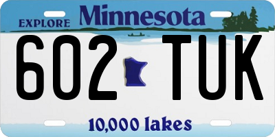MN license plate 602TUK