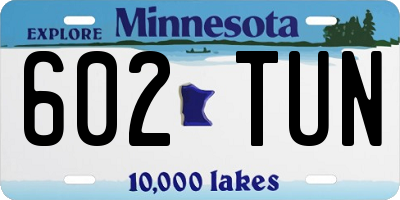 MN license plate 602TUN