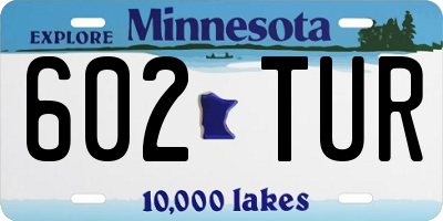 MN license plate 602TUR