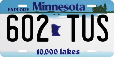 MN license plate 602TUS