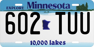 MN license plate 602TUU