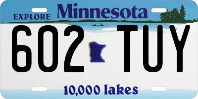MN license plate 602TUY