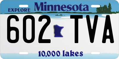 MN license plate 602TVA