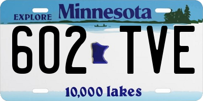 MN license plate 602TVE
