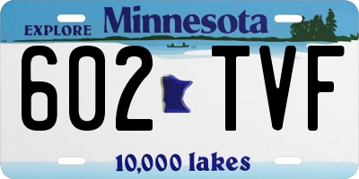 MN license plate 602TVF