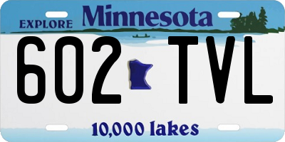 MN license plate 602TVL