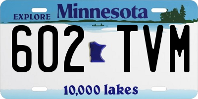 MN license plate 602TVM