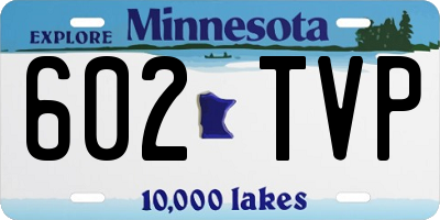 MN license plate 602TVP