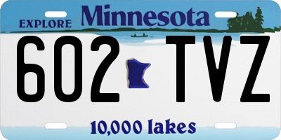 MN license plate 602TVZ