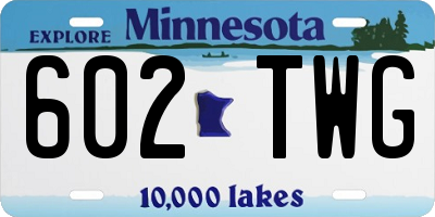 MN license plate 602TWG