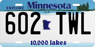 MN license plate 602TWL