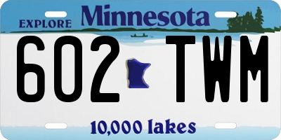 MN license plate 602TWM