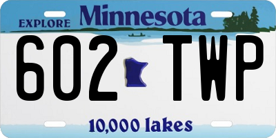 MN license plate 602TWP