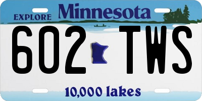 MN license plate 602TWS