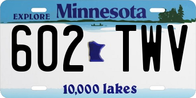 MN license plate 602TWV