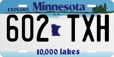 MN license plate 602TXH