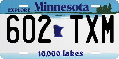 MN license plate 602TXM