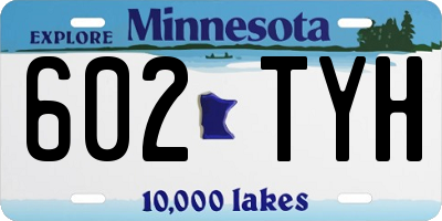 MN license plate 602TYH