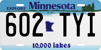 MN license plate 602TYI