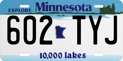 MN license plate 602TYJ