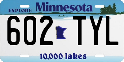 MN license plate 602TYL