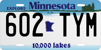 MN license plate 602TYM