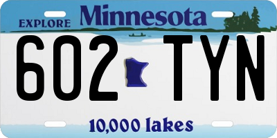 MN license plate 602TYN