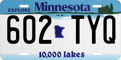 MN license plate 602TYQ