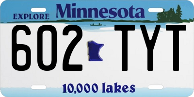 MN license plate 602TYT