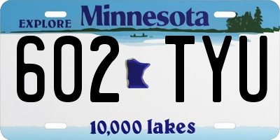 MN license plate 602TYU