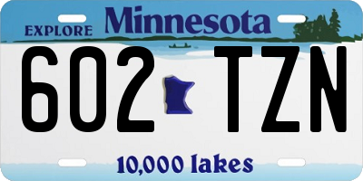 MN license plate 602TZN