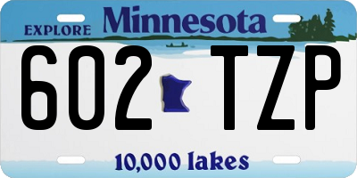 MN license plate 602TZP