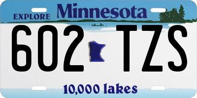 MN license plate 602TZS