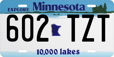 MN license plate 602TZT