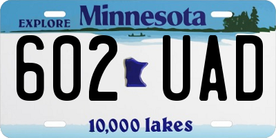MN license plate 602UAD
