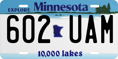 MN license plate 602UAM