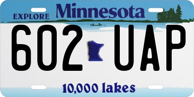 MN license plate 602UAP