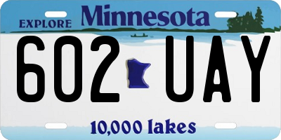 MN license plate 602UAY