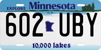 MN license plate 602UBY