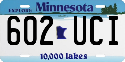 MN license plate 602UCI