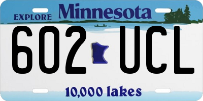 MN license plate 602UCL
