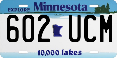 MN license plate 602UCM