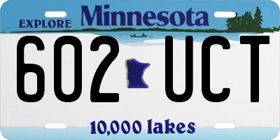 MN license plate 602UCT