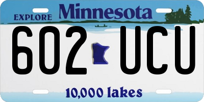 MN license plate 602UCU