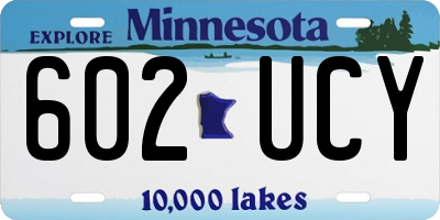 MN license plate 602UCY