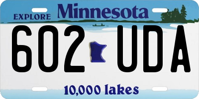 MN license plate 602UDA