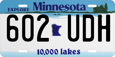 MN license plate 602UDH